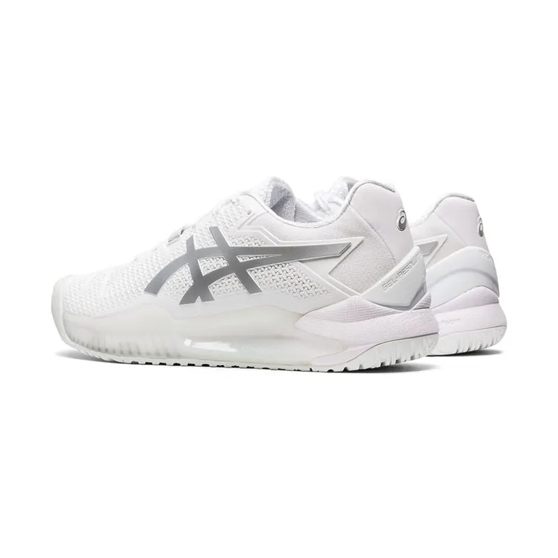 Asics Gel Resolution 8  (White/Pure Silver)