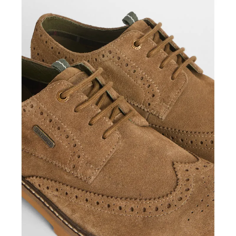 Barbour Marble Mens Brogue - Taupe Suede