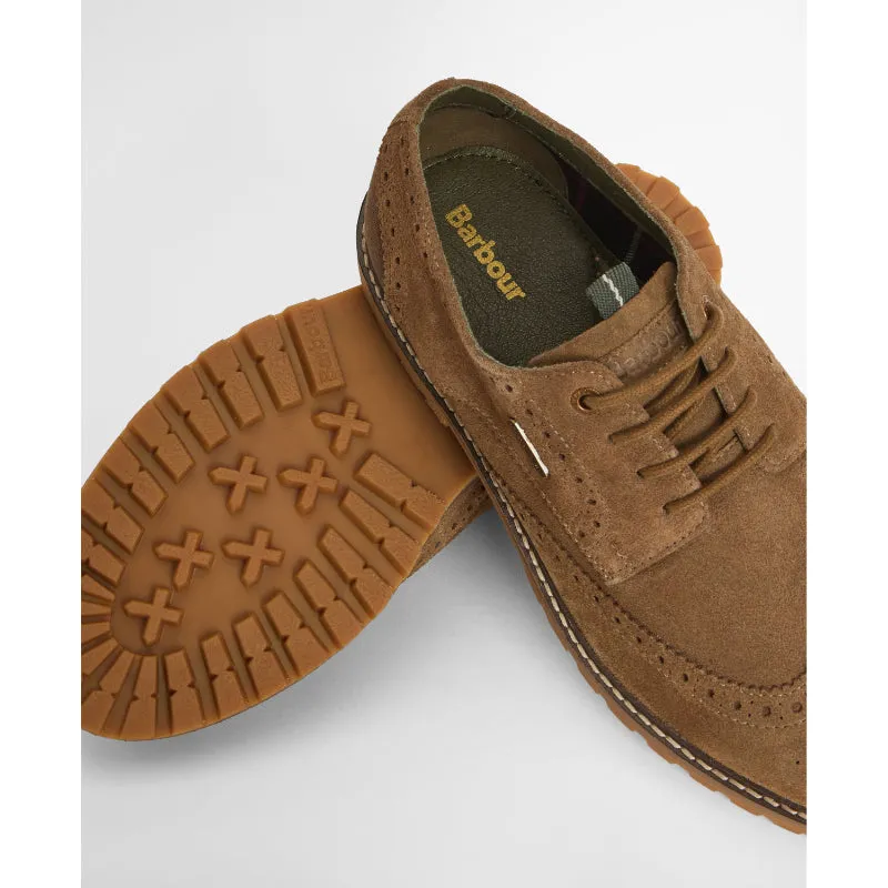 Barbour Marble Mens Brogue - Taupe Suede
