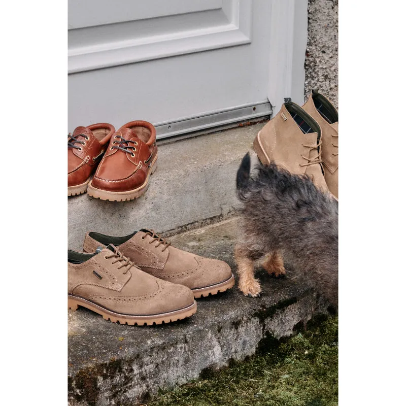 Barbour Marble Mens Brogue - Taupe Suede