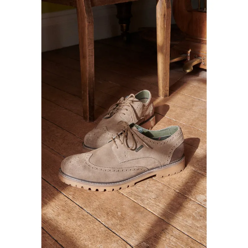 Barbour Marble Mens Brogue - Taupe Suede