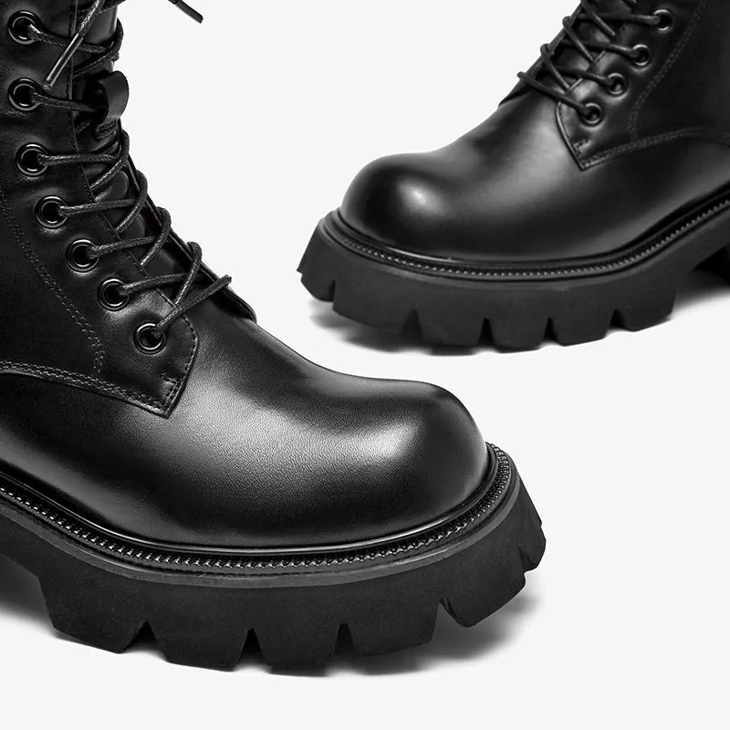 BeauToday Motorcycle Boots for Women with Double Side Zipper