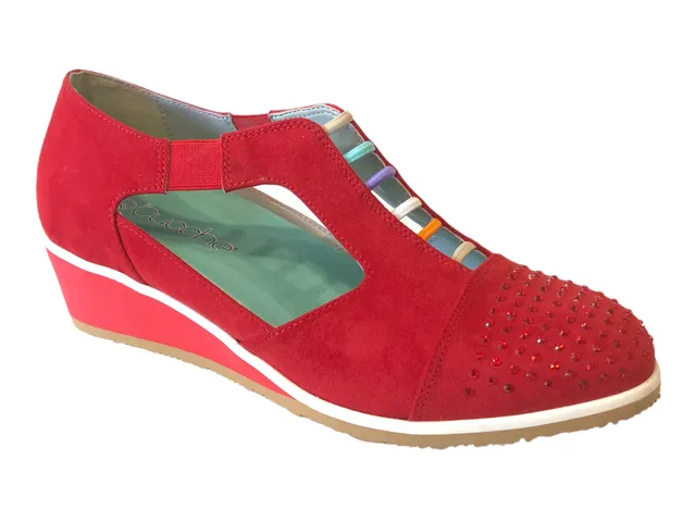 COMART-CUCCHE 831308 Red, White, ,Taupe Leather Sandals