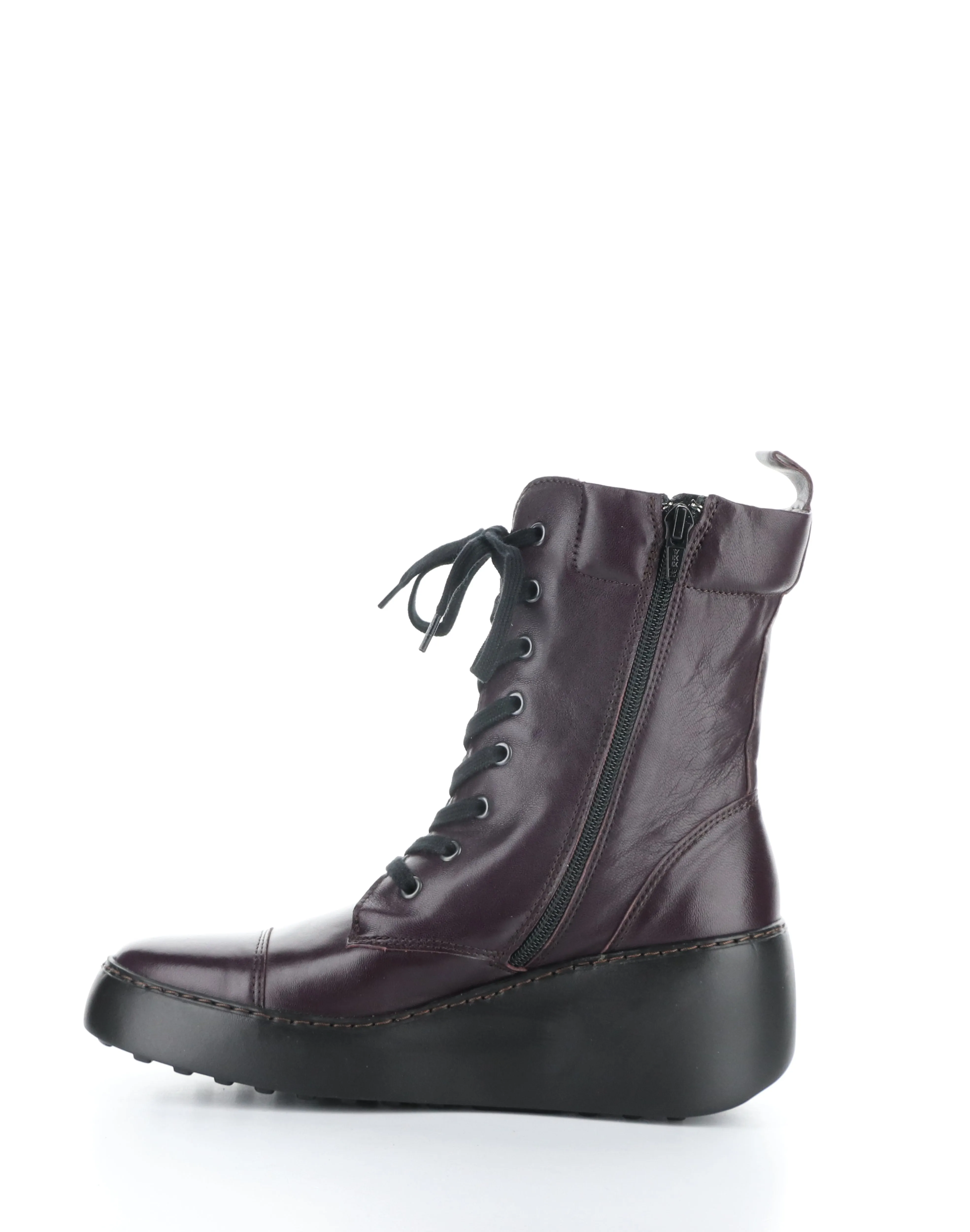 DAFF641FLY DARK PURPLE Round Toe Boots