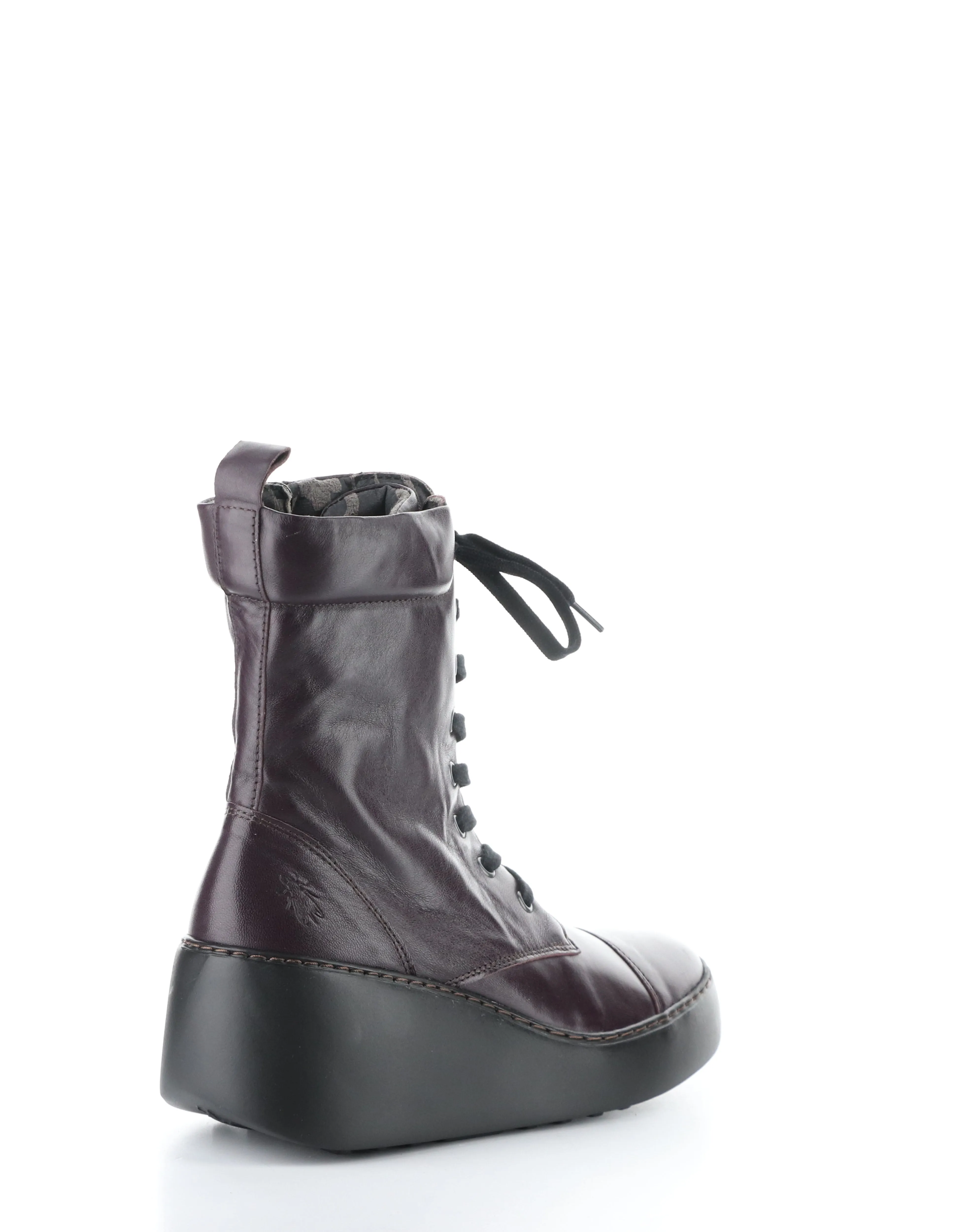 DAFF641FLY DARK PURPLE Round Toe Boots