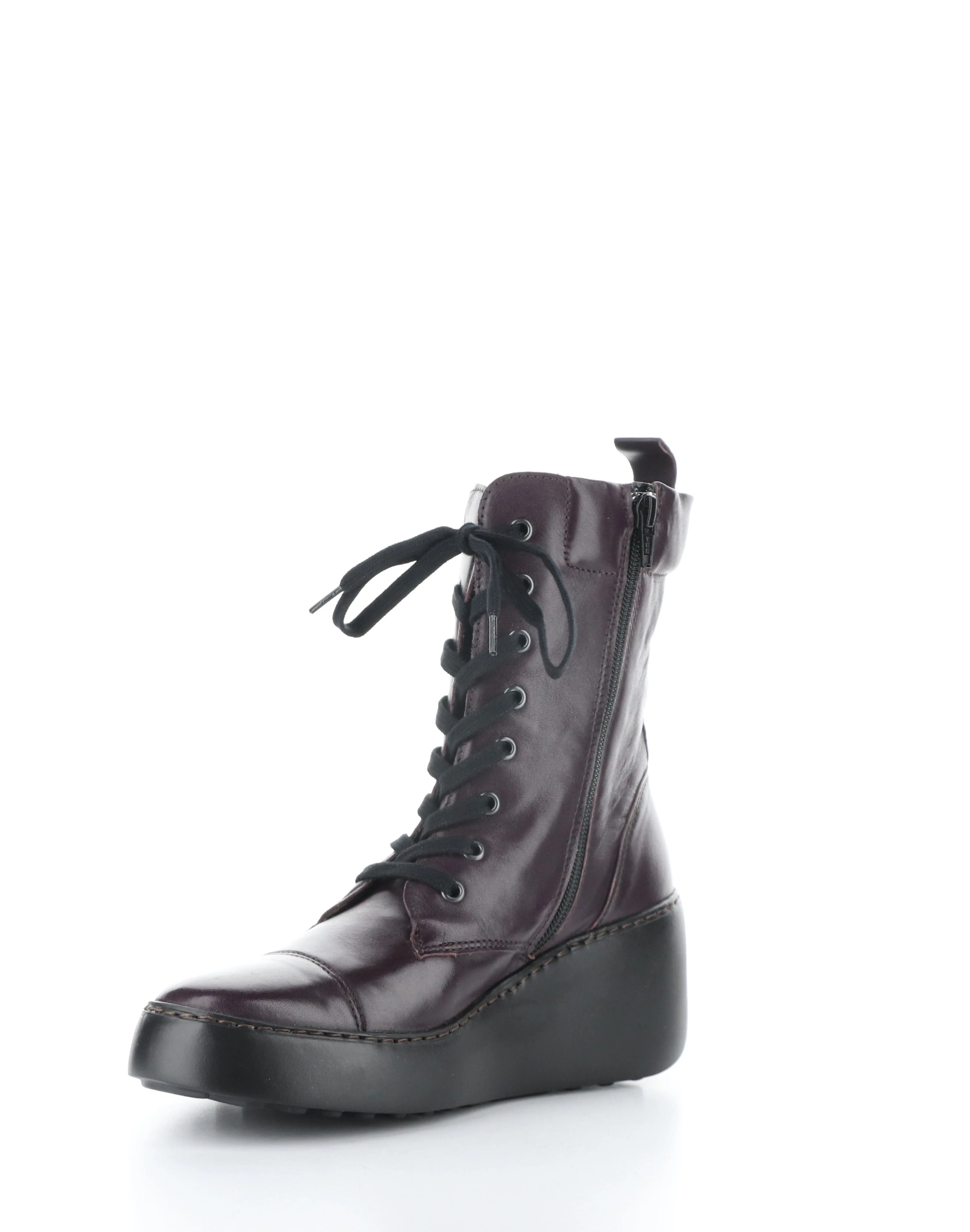 DAFF641FLY DARK PURPLE Round Toe Boots