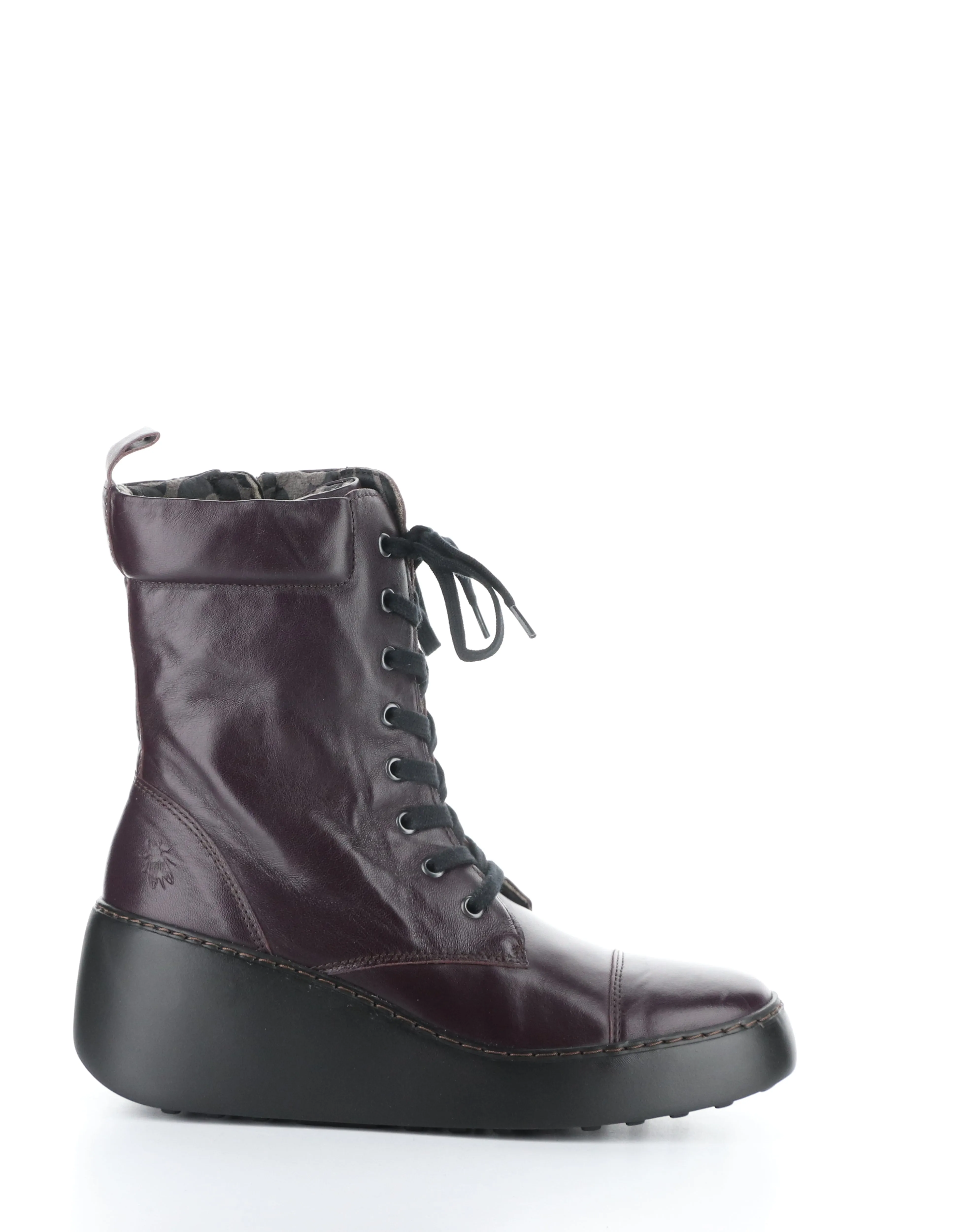 DAFF641FLY DARK PURPLE Round Toe Boots
