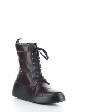 DAFF641FLY DARK PURPLE Round Toe Boots