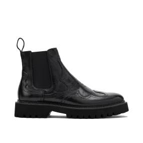 Dax Midnight Black Leather Chelsea Boots