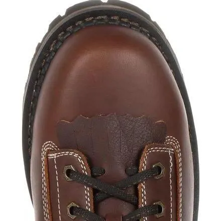 Georgia Men's Amp LT Low-Heel Logger 6" Waterproof Work Boot - Brown - GB00270