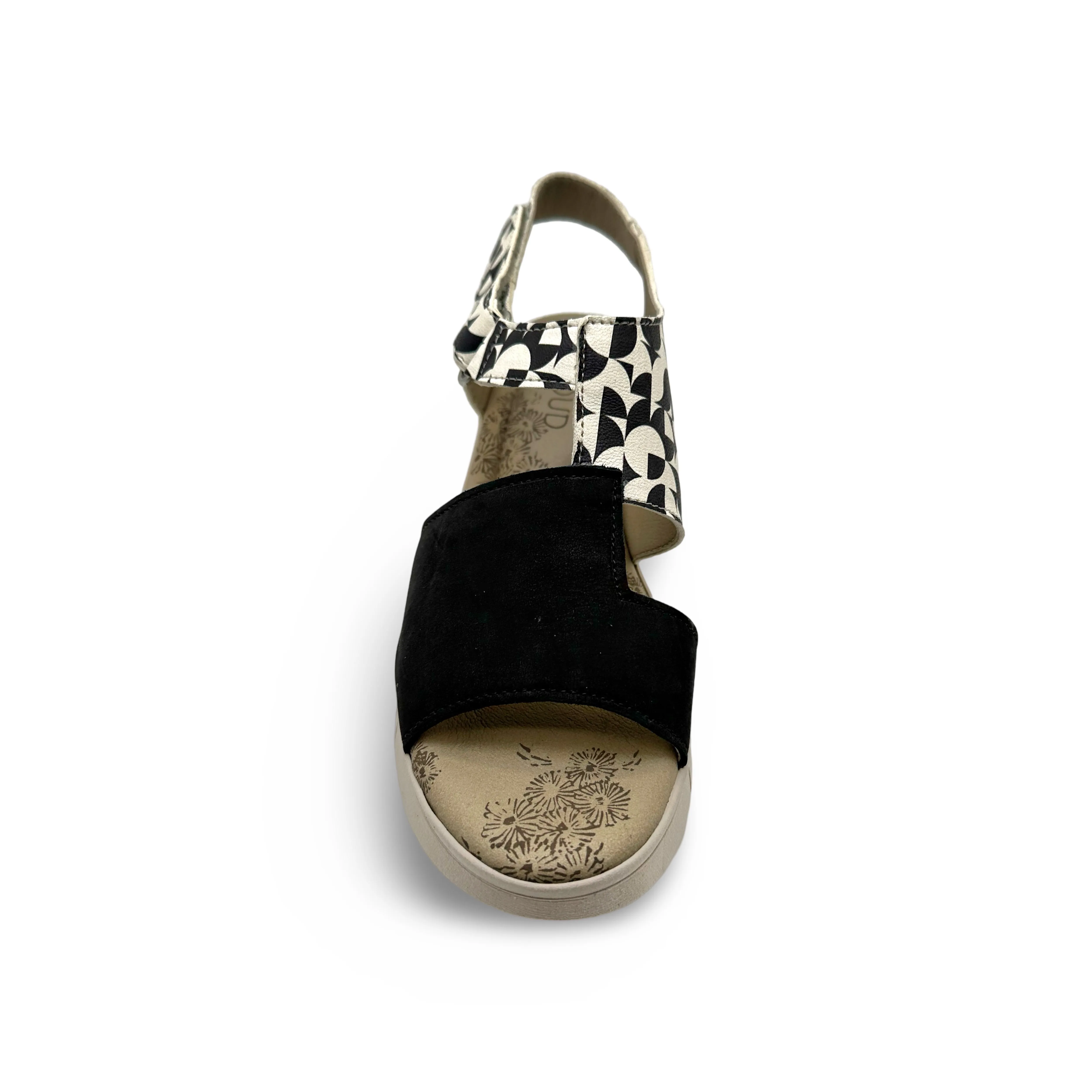 ISLA Black & White Print Sandal