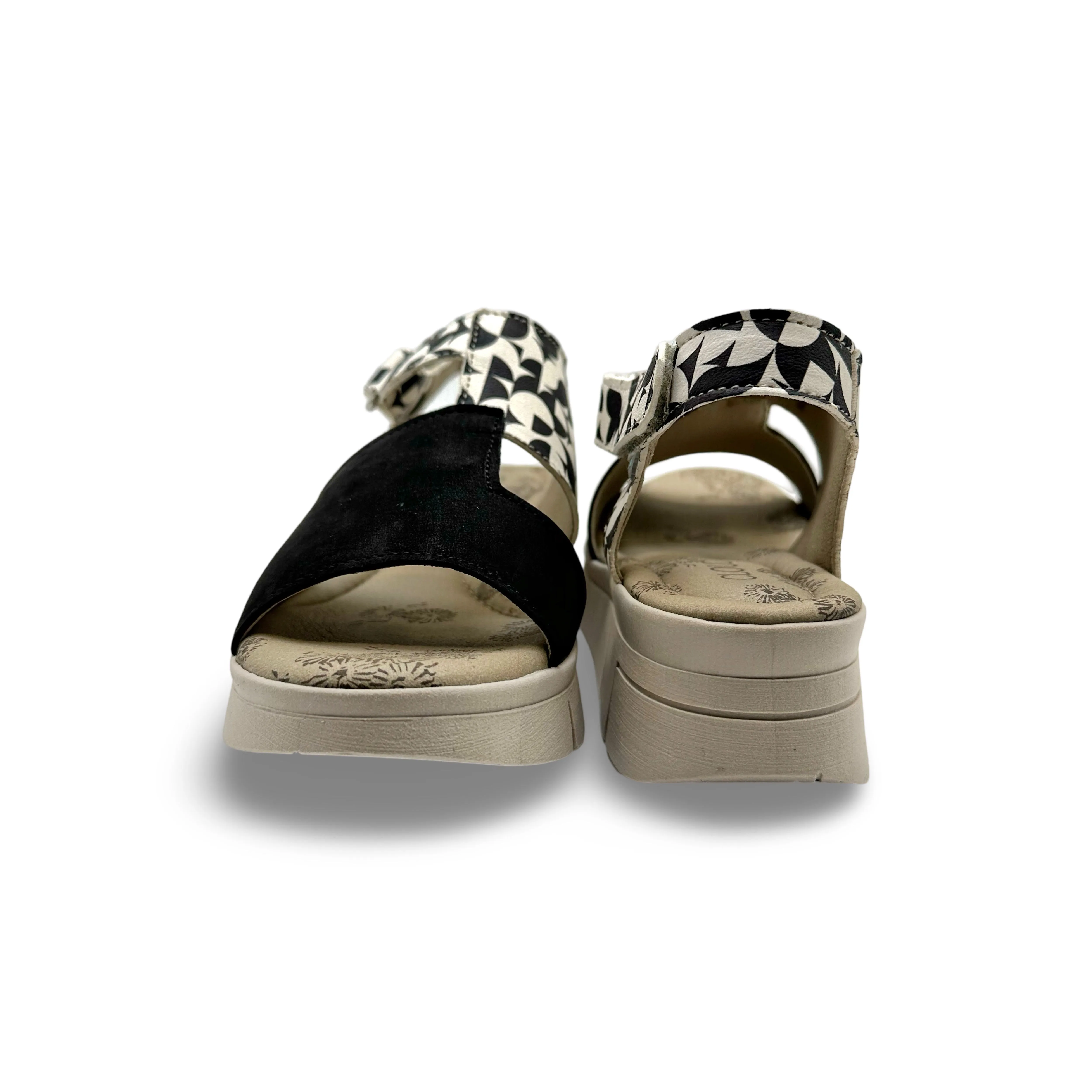 ISLA Black & White Print Sandal