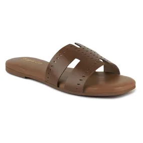IVANKA Cut Out Slip On Sandals