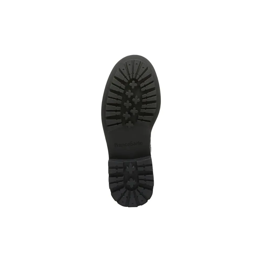 Janna Black Crocodile Faux Leather Franco Sarto Boots