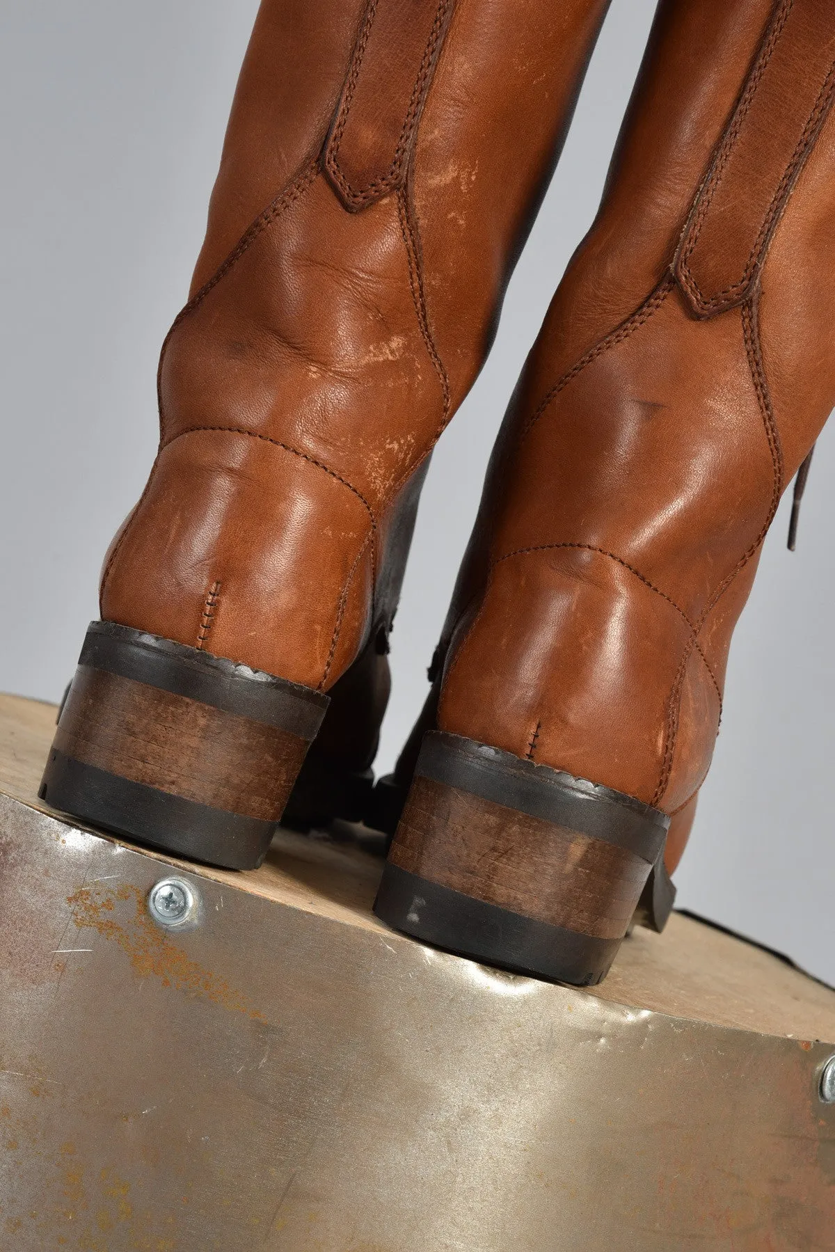 Joan & David Couture Ultimate Leather Logger Boots 6 7