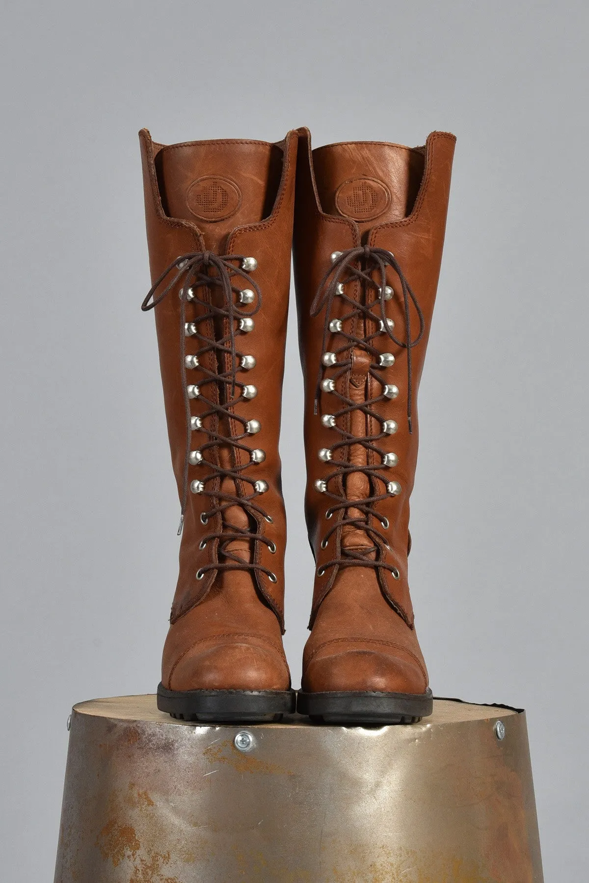 Joan & David Couture Ultimate Leather Logger Boots 6 7