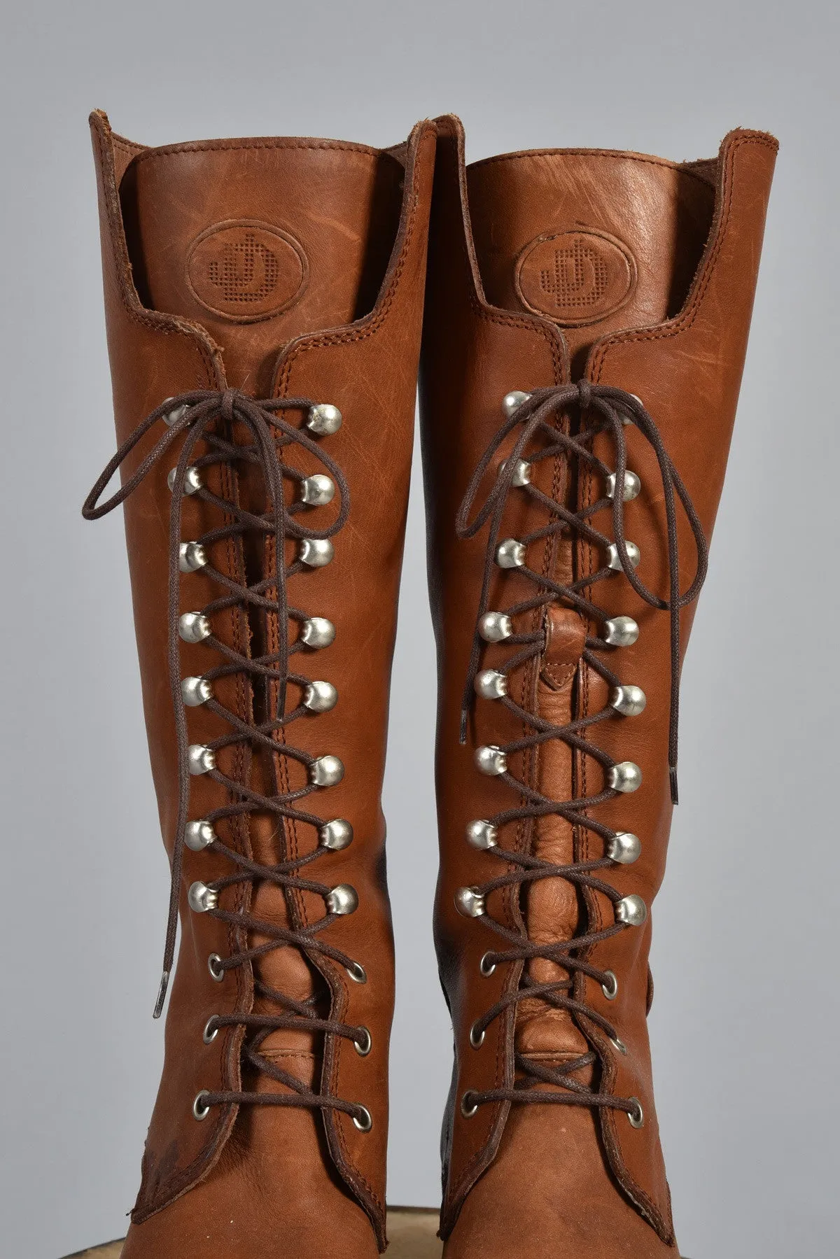 Joan & David Couture Ultimate Leather Logger Boots 6 7