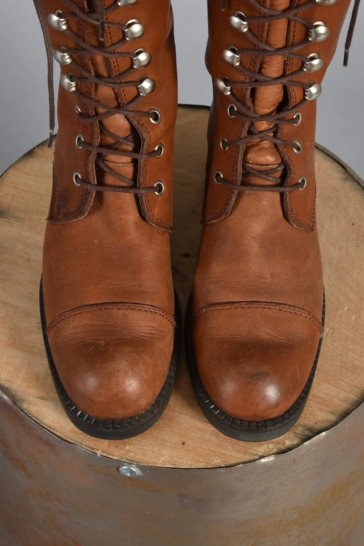 Joan & David Couture Ultimate Leather Logger Boots 6 7