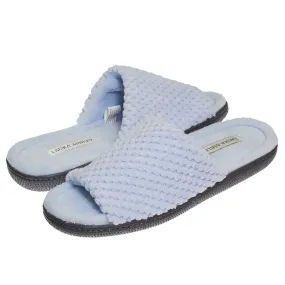 Laura Ashley Womens Ladies Luxury Spa Rugged Memory Foam Open Toe Slippers