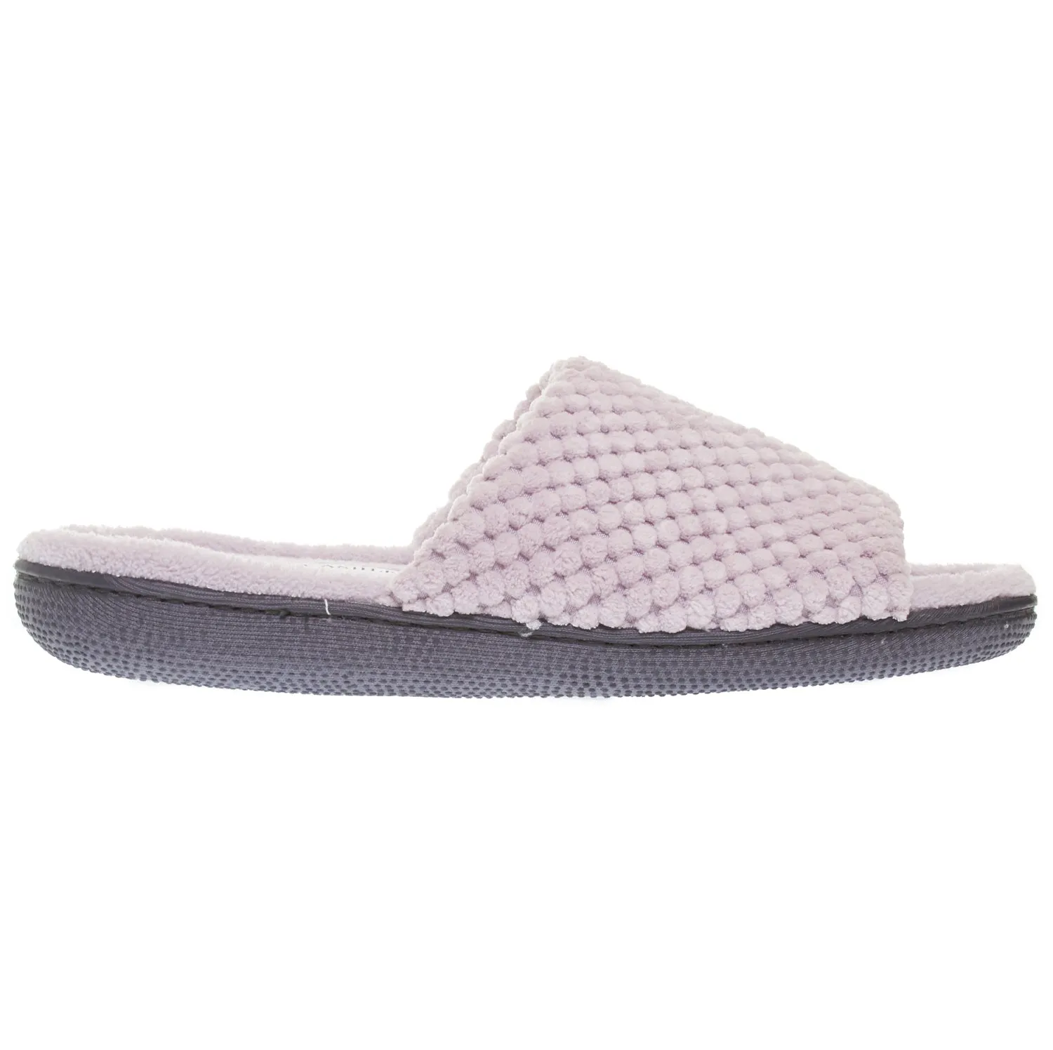 Laura Ashley Womens Ladies Luxury Spa Rugged Memory Foam Open Toe Slippers