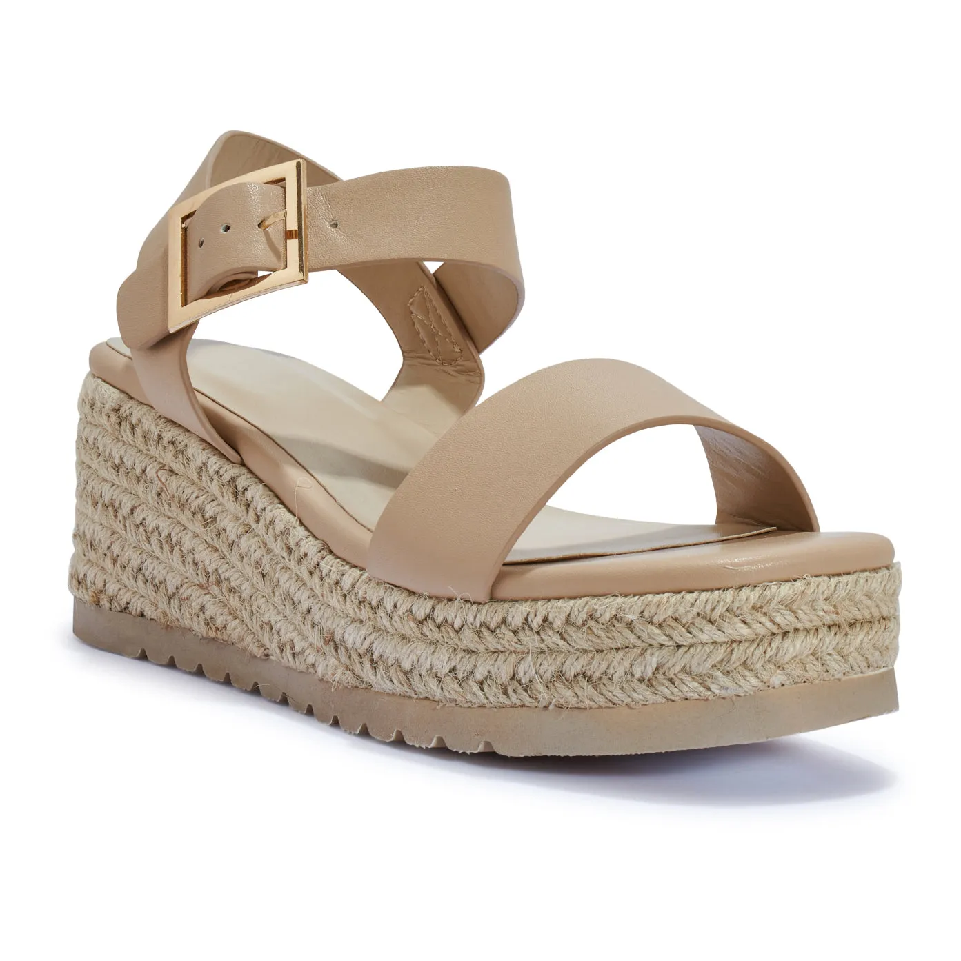 MINELL11 CLEATED JUTE WEDGE SANDAL