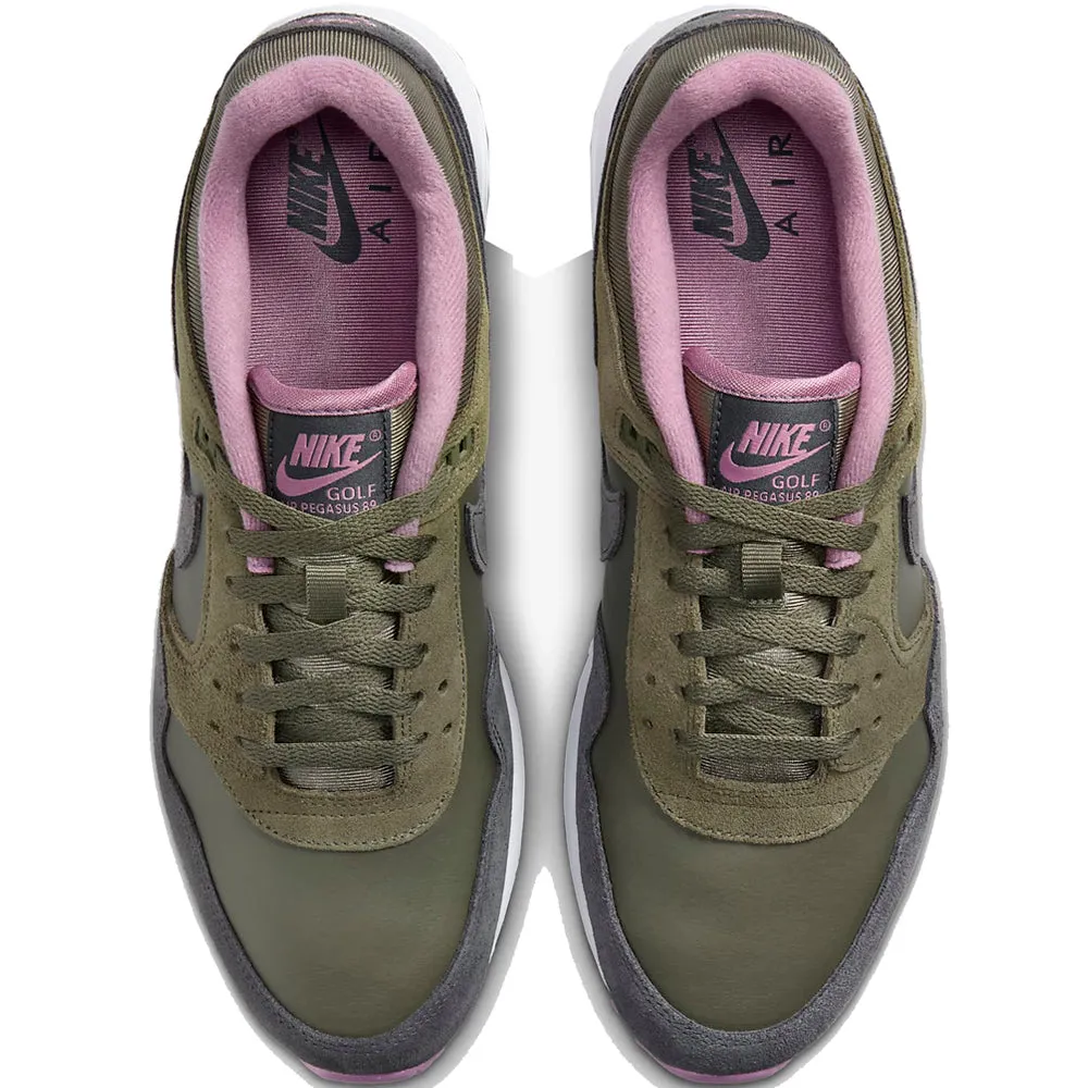 Nike Air Pegasus '89 G Spikeless Waterproof Shoes - Medium Olive/Anthracite-Plum Dust-White