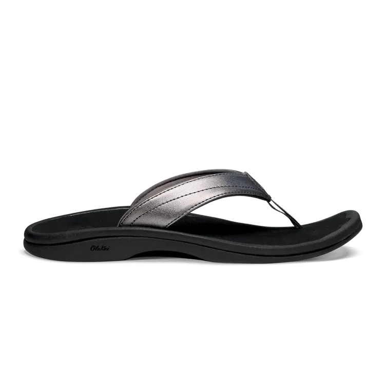 OluKai Women's Ohana Sandals- Pewter/Black
