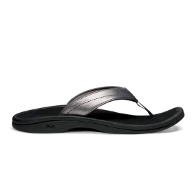 OluKai Women's Ohana Sandals- Pewter/Black