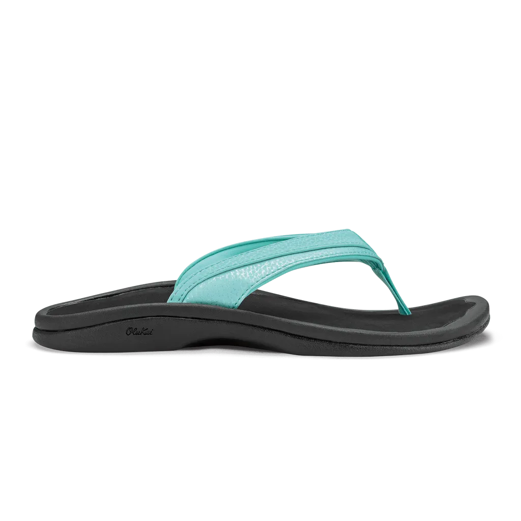 OluKai Women's Ohana Sandals- Sea Glass/Black