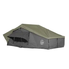 Overland Vehicle Systems HD Nomadic 3 Extended Soft Shell Roof Top Tent - Grey Body & Green Rainfly