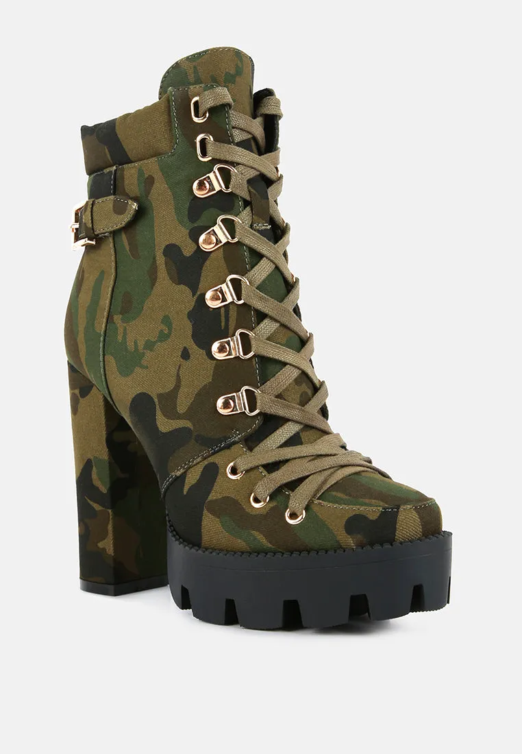 palmetto camouflage ankle boots