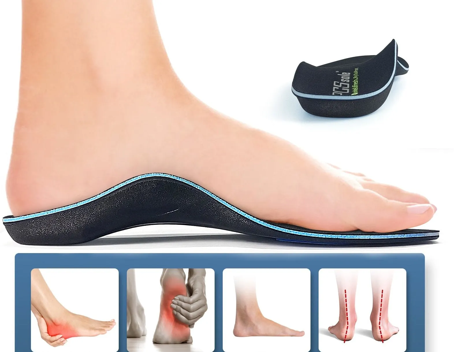 PCSsole Flat Foot Orthopedic Support Medical Insoles