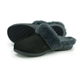 Powerstep Women's Luxe Slipper- Black- CLEARANCE