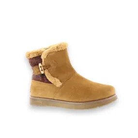 Rich Tan Suede Ankle Winter Boots