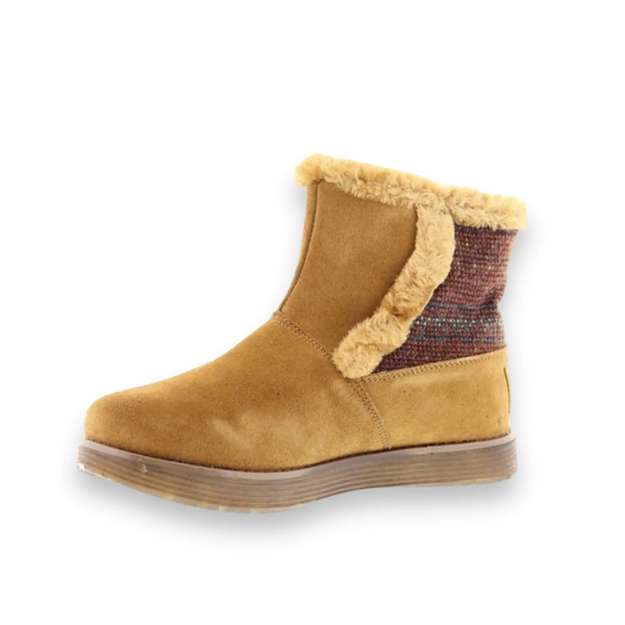 Rich Tan Suede Ankle Winter Boots
