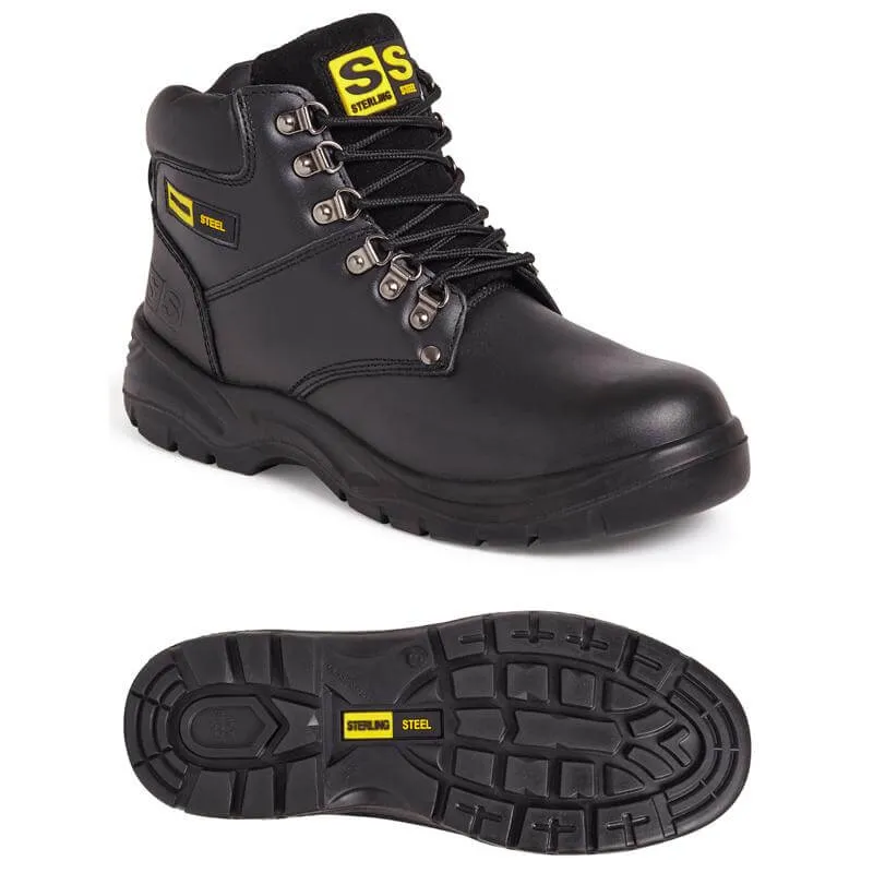 Sterling Steel SS806SM Black 6-Eye Hiker Safety Boots