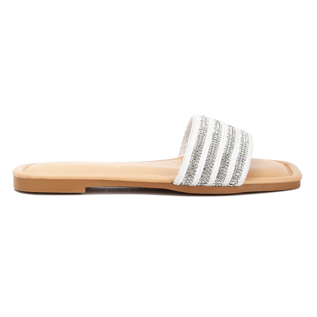 Striped Slip On Flats