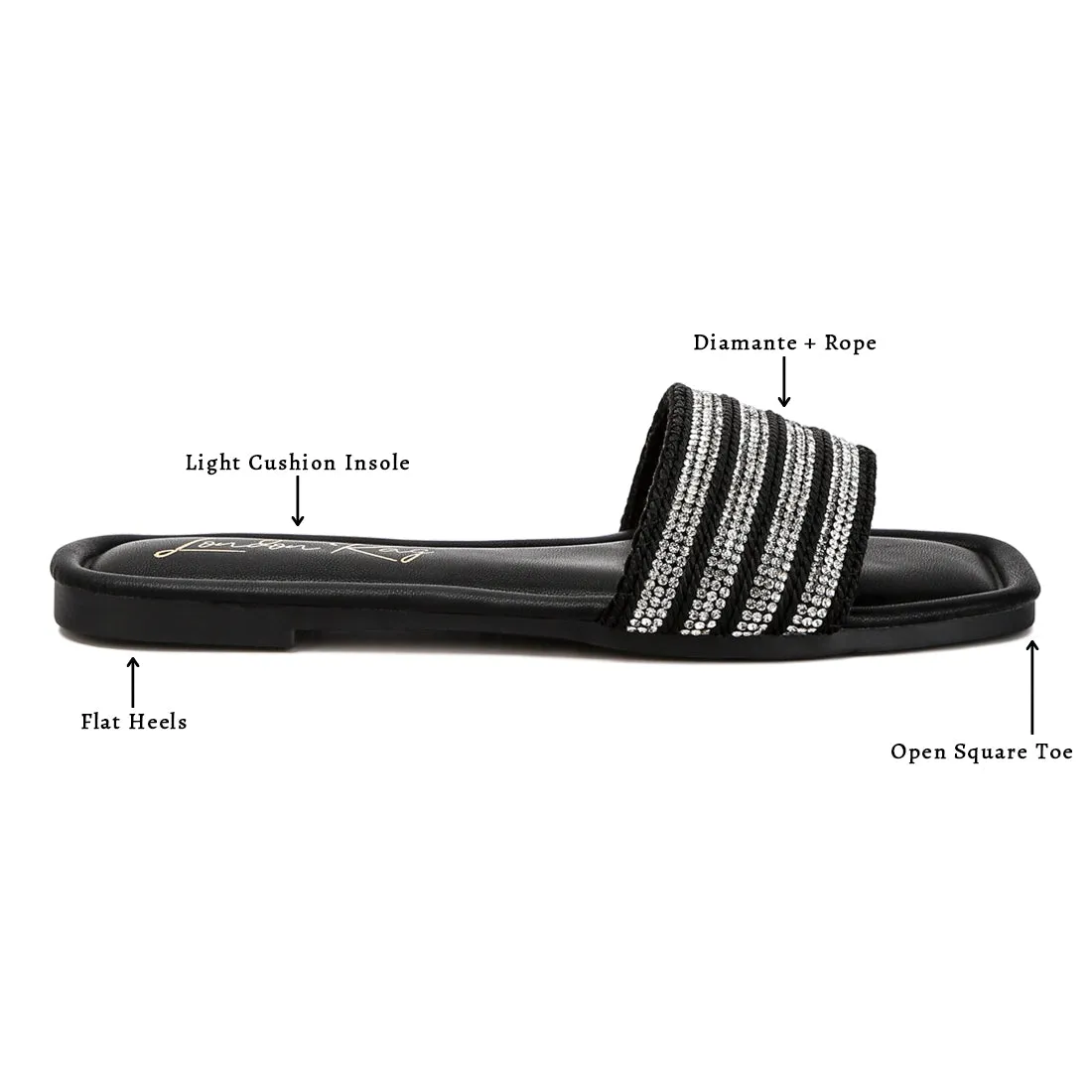Striped Slip On Flats