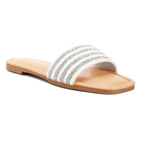 Striped Slip On Flats