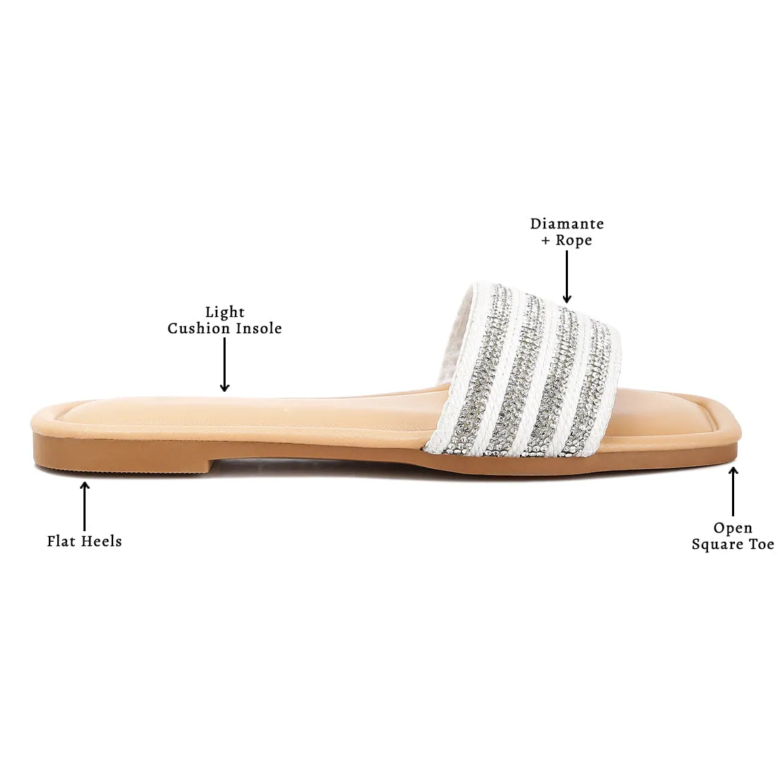 Striped Slip On Flats