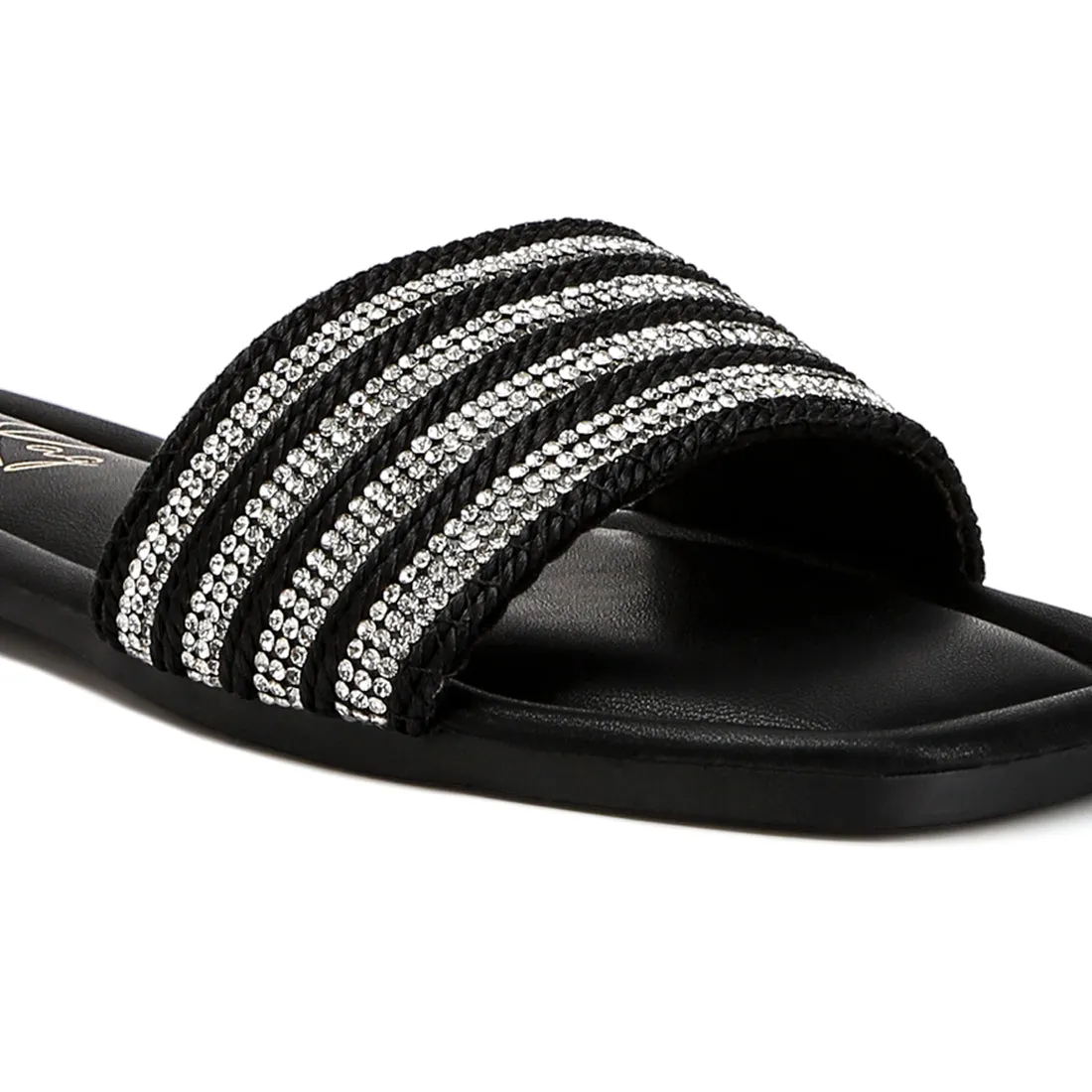 Striped Slip On Flats