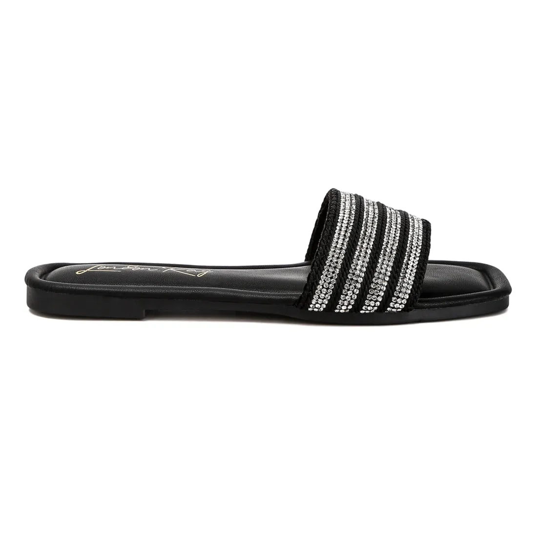 Striped Slip On Flats