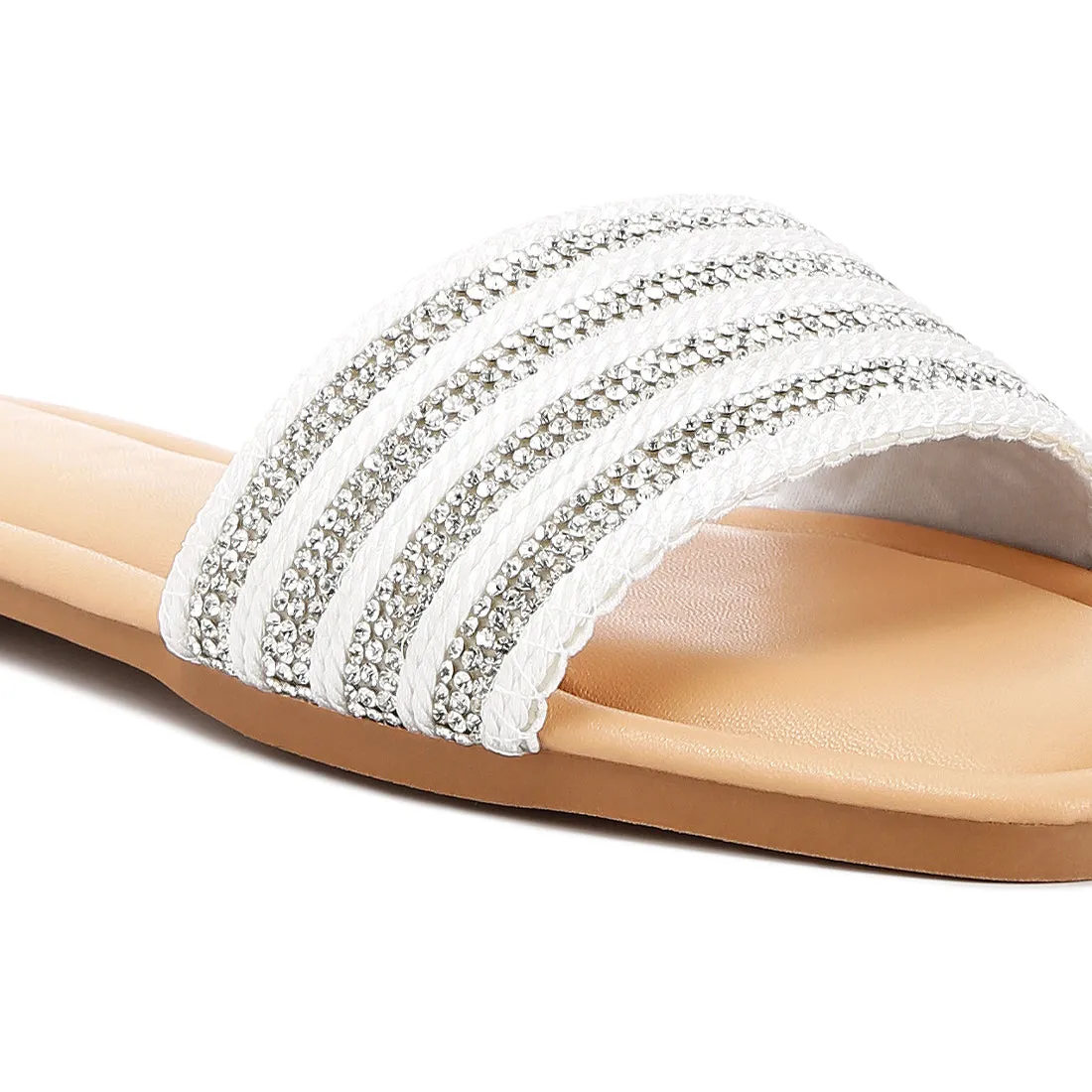 Striped Slip On Flats