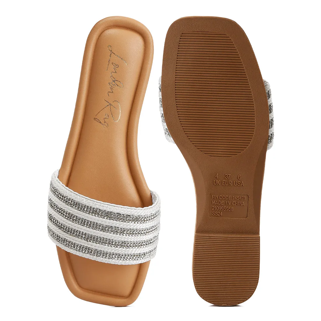 Striped Slip On Flats