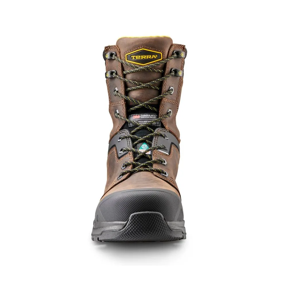 Terra Carbine Men's WP 8 inch Composite Toe Work Boot - Brown TR0A4TCRBRN