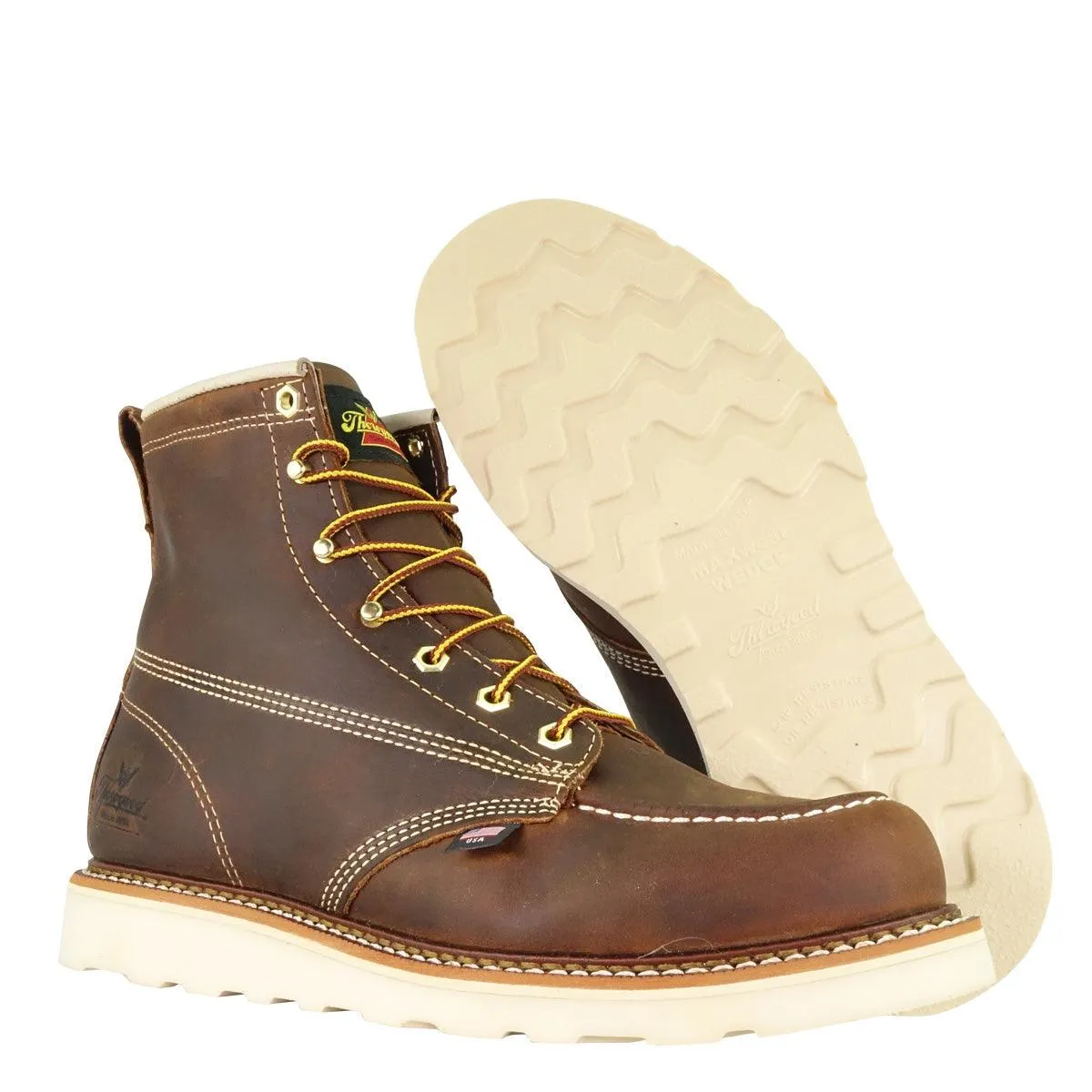 Thorogood Men's American Heritage 6" Wedge Moc Toe Work Boot 814-4203