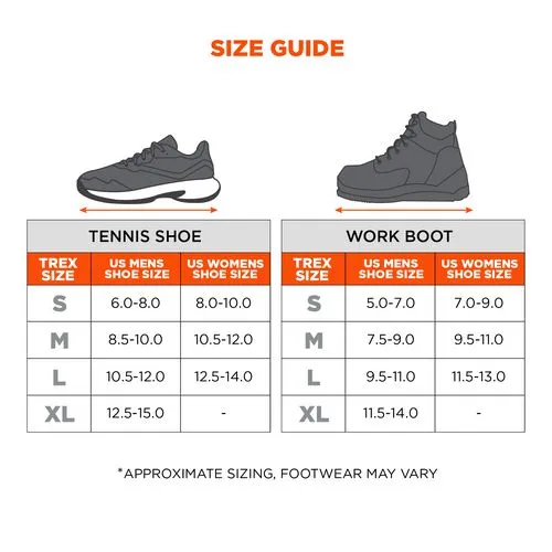 Trex 6326 Spikeless Slip-resistant/oil-resistant Traction Device, Small (mens Size 5-7), Black, Pair, Ships In 1-3 Bus Days