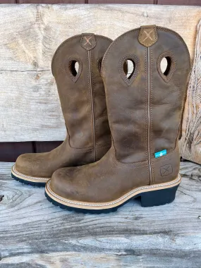 Twisted X Men's Distressed Saddle & Saddle 12" Pull On Logger Boots MLGCW01