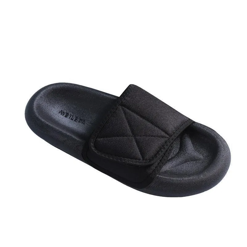 Unisex Velcro Canvas House Slippers – Soft Sole Comfort