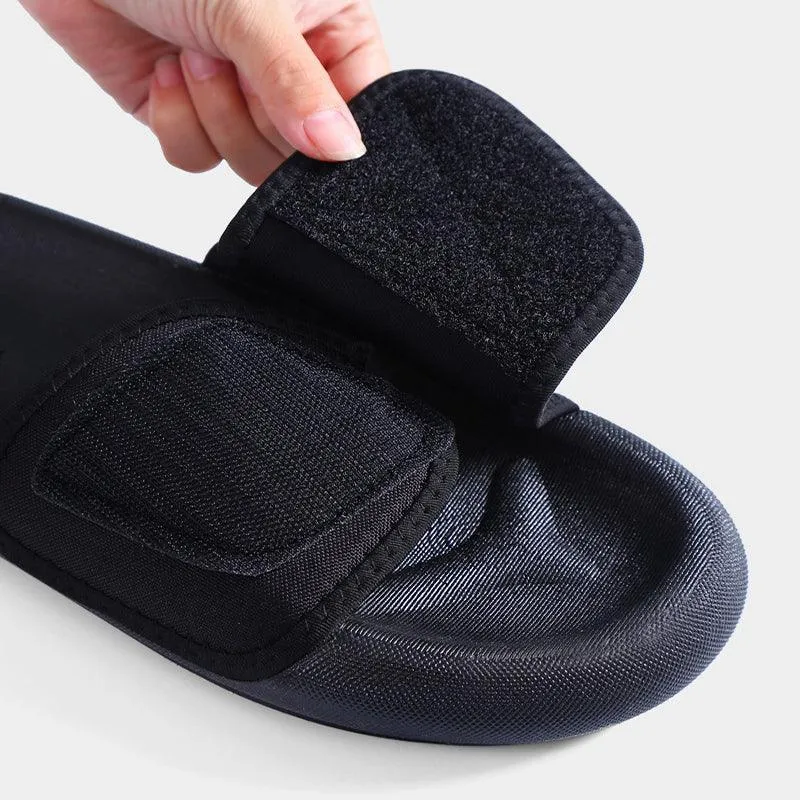 Unisex Velcro Canvas House Slippers – Soft Sole Comfort